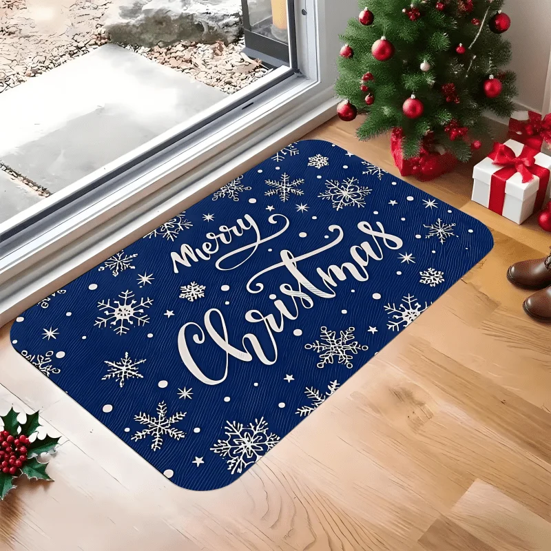Red Rose Three Cardinal Bird WELCOME Wood Sign Print Anti Slip Front Door Mat Farmhouse Holiday Entry Rug