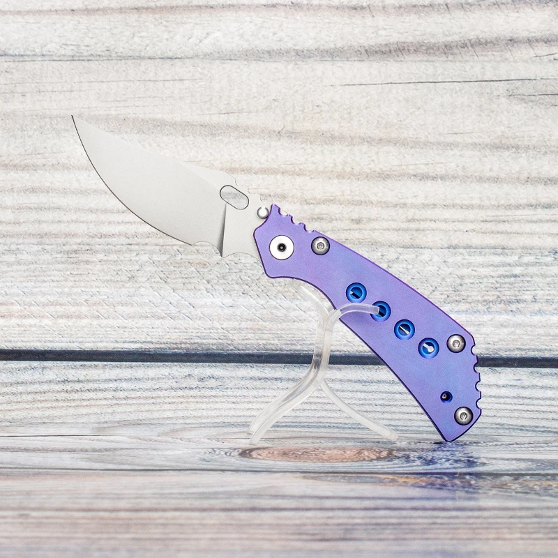 EVIL EYES Made Strider PT Folding Knife CPM 20CV Blade Custom Titanium Handle Pocket EDC Outdoor Tactical Survival Tools