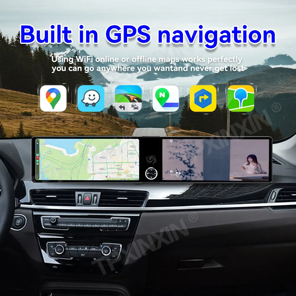 Dual 12.3 Inch HD Android 13 For BMW X1 NBT EVO 2016 -2020 CarPlay Car Radio GPS Navigation Multimedia Player 4G SIM LTE