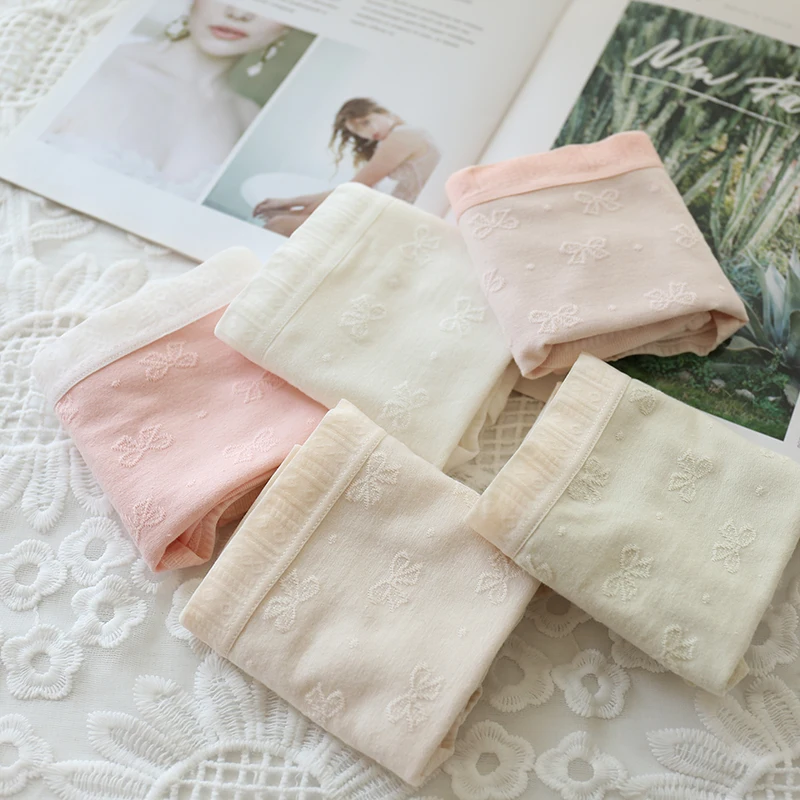 Young girl Underwear 6pc/lot 95%cotton Lovely middle Waist Briefs student Panties children solid candy fashion Teenagers M-XL