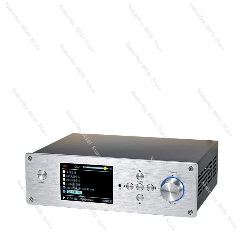 HiFi Lossless Digital Music Player, Bluetooth 5.4 Dual ES9039 DAC DTS Decoding, Hard Disk Turntable Audio Transport