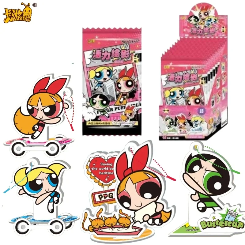 KAYOU The Powerpuff Girls Vibrant Energy Super Edition Acrylic Standee Cartoon Blossom Bubbles Buttercup Collection Decor