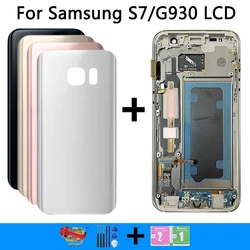 Super AMOLED For Samsung S7 G930 LCD Display Touch Screen Digitizer Assembly For Samsung G930 G930F LCD With Cover