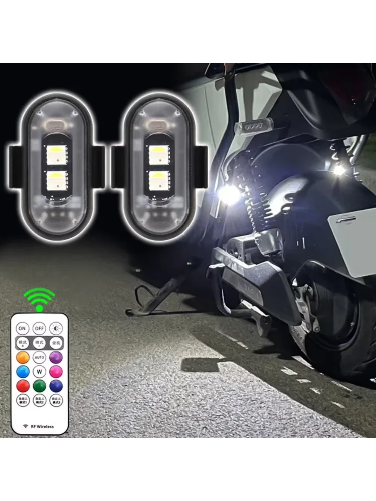 AliExpress NONE 1-6PCS Wireless LED Drone Strobe Light for Motorcycle Car Bike Remote Control Warning Light Indicator Light USB Charging 8Colors