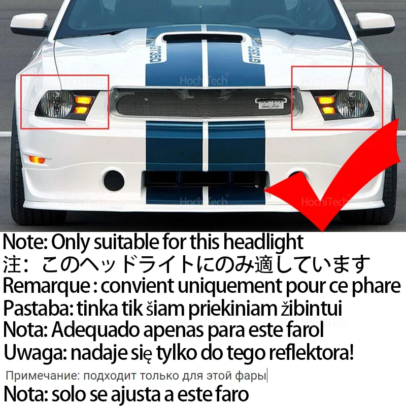 For Ford Mustang 2010 2011 2012 Car Headlight Accessories High Quality 16-Color RGB Cotton LED Angel Eye Rings Daytime Light