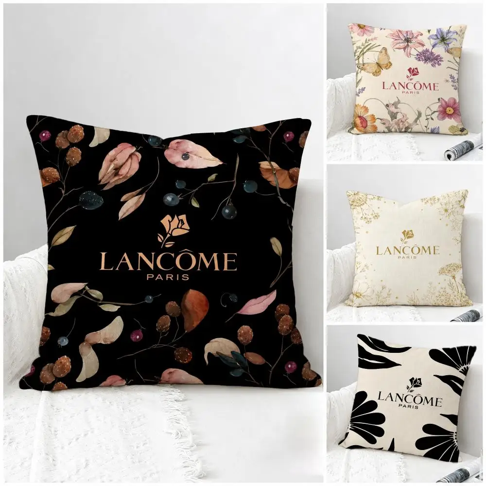 Brand Lancome Cushion Cover Natural Linen Pillowcase Set, All-in-One Decor for Sofa, Bedroom & Chair