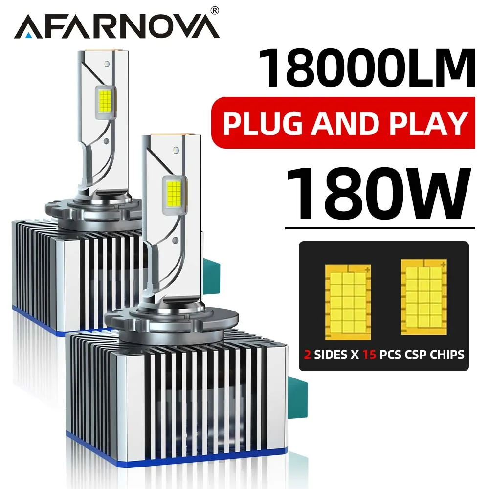 

Afarnova 2PCS 180W 18000LM LED Bulb D1S D2S D3S D4S D5S Car Scout Lights Auto Bulbs Plug&Play LED Lamps For Cars Motorcycles