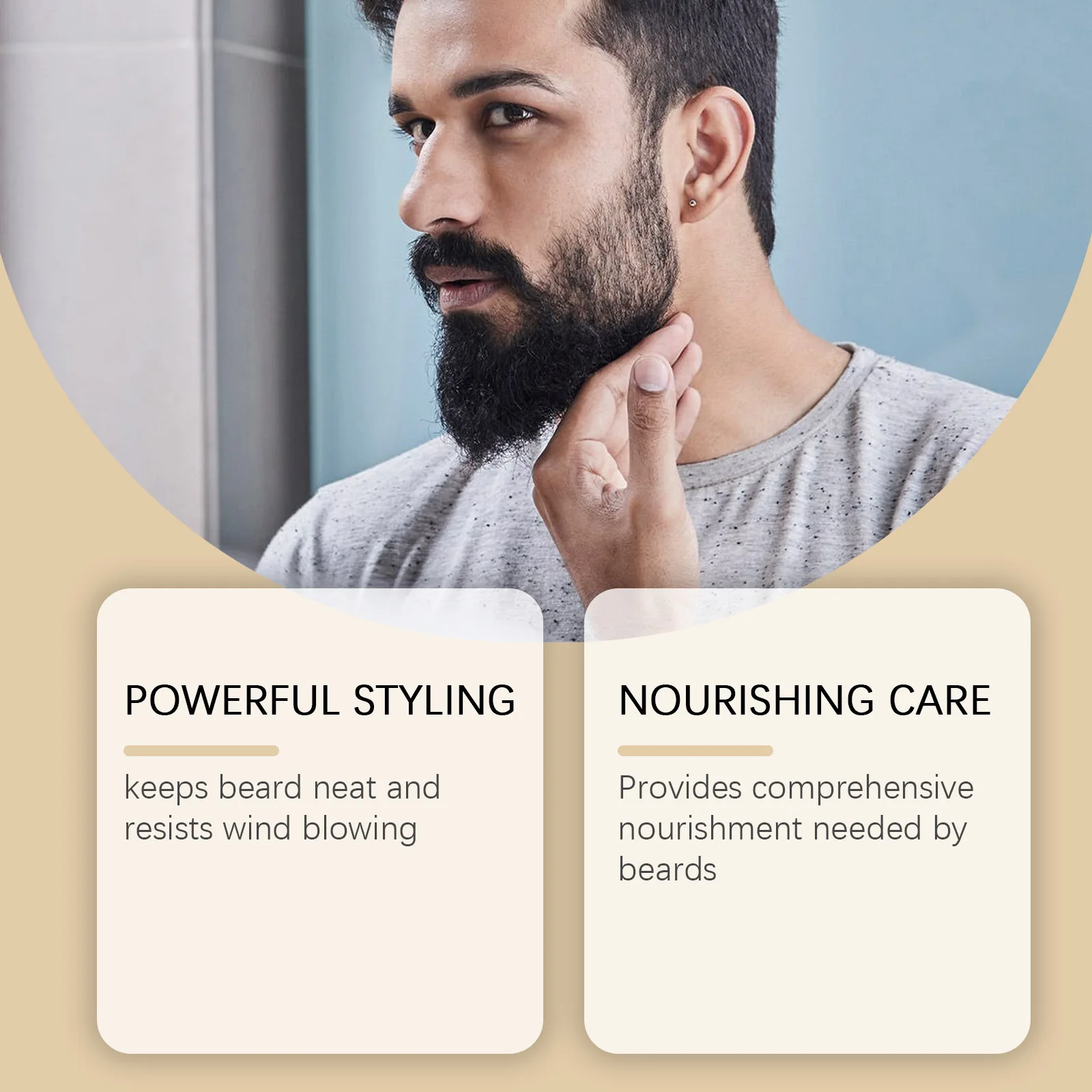 شرق القمر اللحية المغذي بلسم تقليل الاحتكاك غير مزعجة تحسين الإنزلاق تليين الشعر النفط السيطرة رجل كريم العناية باللحية #2
