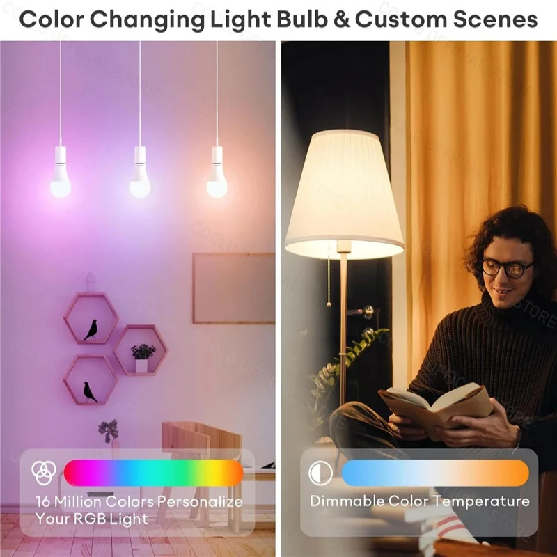 Ewelink Wifi Zigbee E27 Led Lamp RGB CW WW 9W Led Light Bulb Works with Amazon Alexa Google Assistant Home for SmartThings 2025