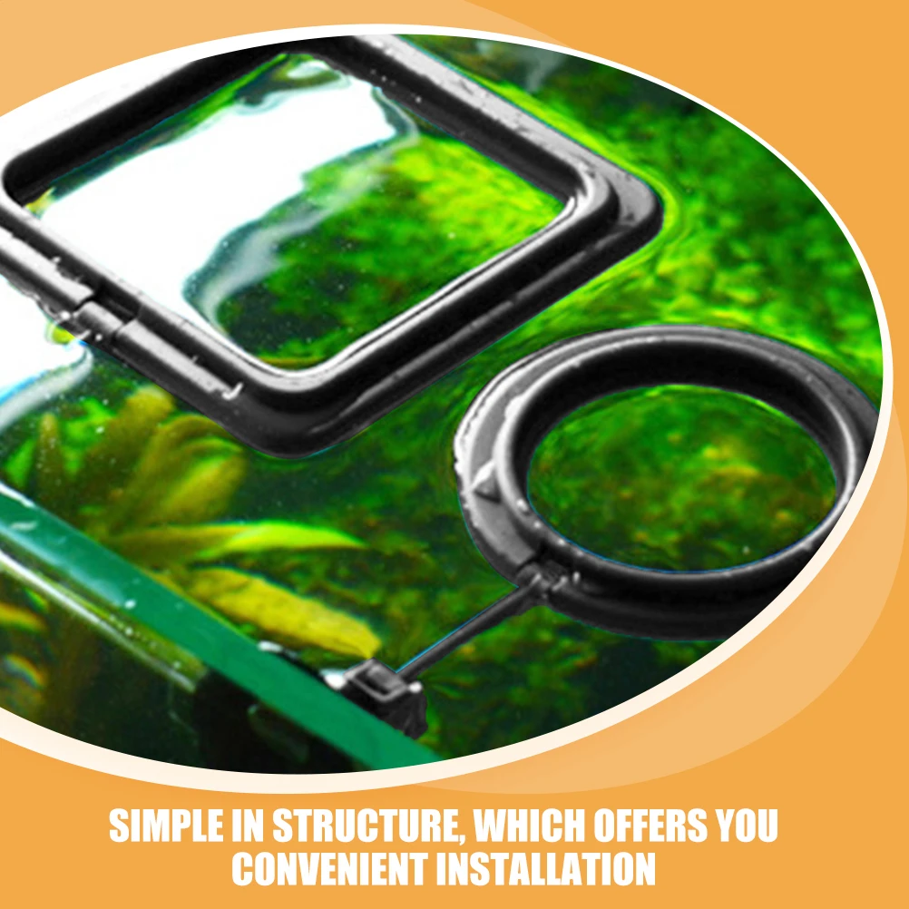 

2pcs Floating Food Rings Reusable Betta Feeder Ring Black Fish Tank Accessories Aquarium Feeder Pet Supplies