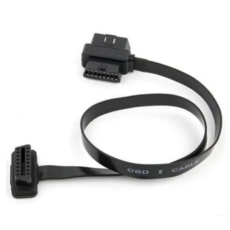 Obd2 تمديد كابل 100 سنتيمتر/60 سنتيمتر/30 سنتيمتر 1 إلى 2 الفاصل سلك obd2 الماسح الضوئي موسع موصل محول ذكر إلى أنثى L على شكل الكوع