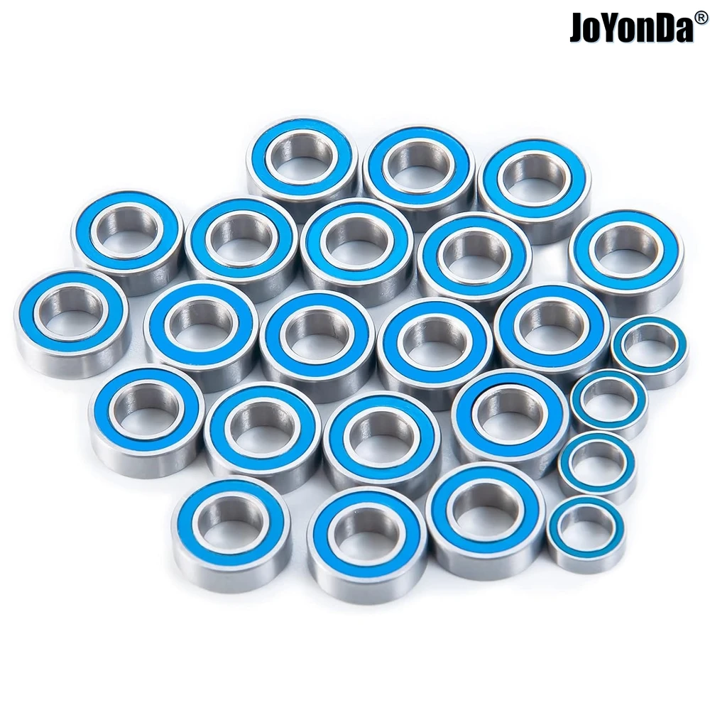 

24pcs Blue Rubber Sealed Ball Bearing Kit - Precision High Speed Bearing for RC Tamiya 1/10 Electric Clodbuster Bullhead