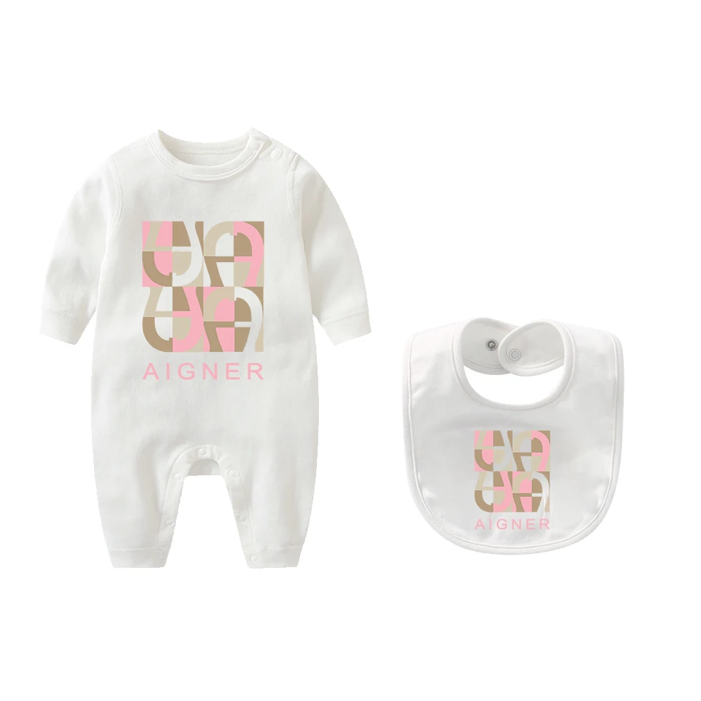 بذلة شعبية لحديثي الولادة في الخريف، تصميم جديد رائج البيع، وشاح ناعم، وشاح، قبعة، بذلة للأطفال بأكمام طويلة