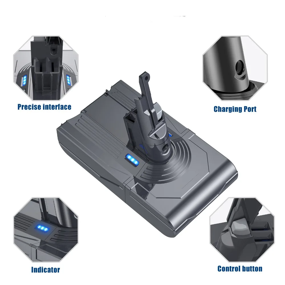2200mAh2600mAh3000mAh4000mAh High Capacity Replacement For Dyson Vacuum Cleaner SV11 SV12 Handheld Cordless