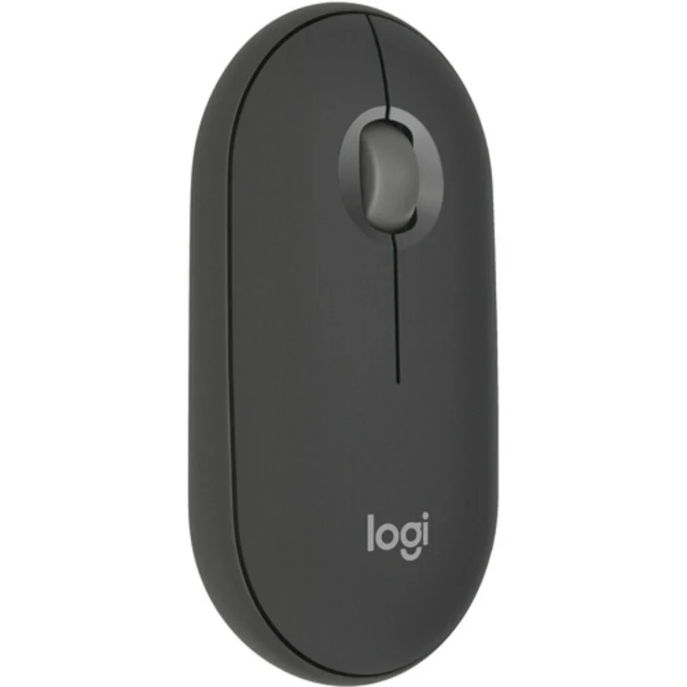 Logitech Pebble M350 Mouse silencioso Bluetooth 2.4G modo duplo compatível com laptops (grafite tonal) preto