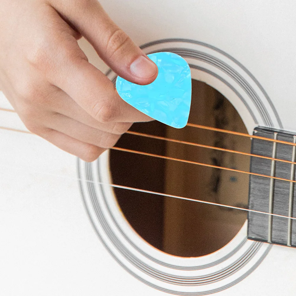 

2 Guitar Bags Acoustic Guitar Picks Case with 6 Picks Blue Storage Case for Acoustic Electric Bass Ukulele
