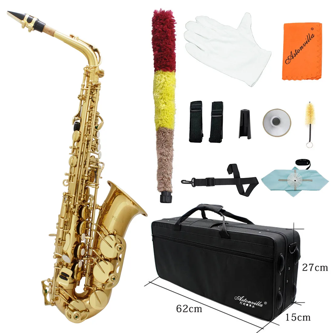 

2025 E Flat Alto Saxophone Brass Body Carved White Shell Saxophone Instrument
