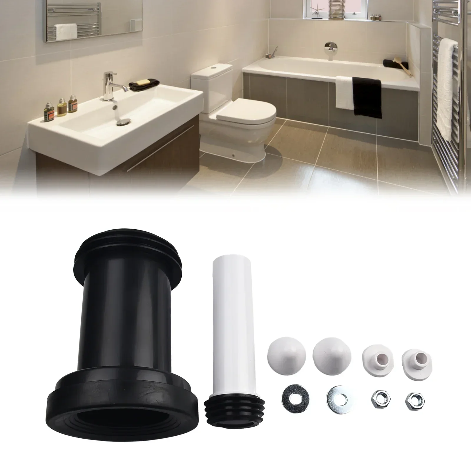 Connection Pipe Set For Duofix Cistern Wall Hung WFlush & Waste Pipe Connectors For Wall-hung WC's. 152.426.46.1