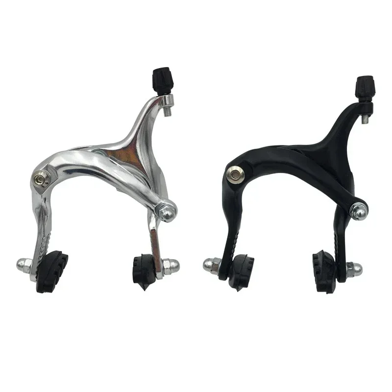 Bicycle Brake 61-79mm Long-reach Rear & Front C Caliper Brake Set Bike Side Pull Polished Bicycle Caliper C Brake Caliper 2024