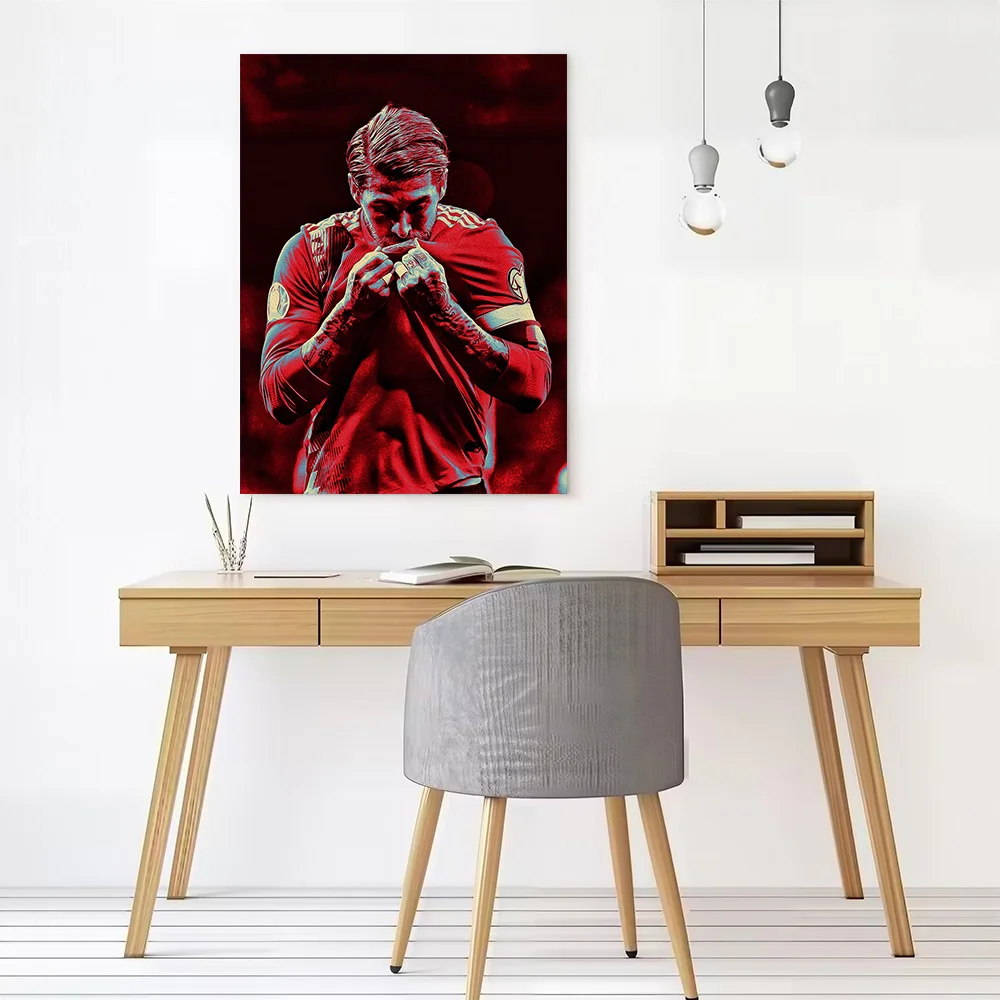 Sergio Ramos Printed Canvas Poster Custom Pictures Wall Art Canvas Painting for Room Decorating Interior Decoration Living Room