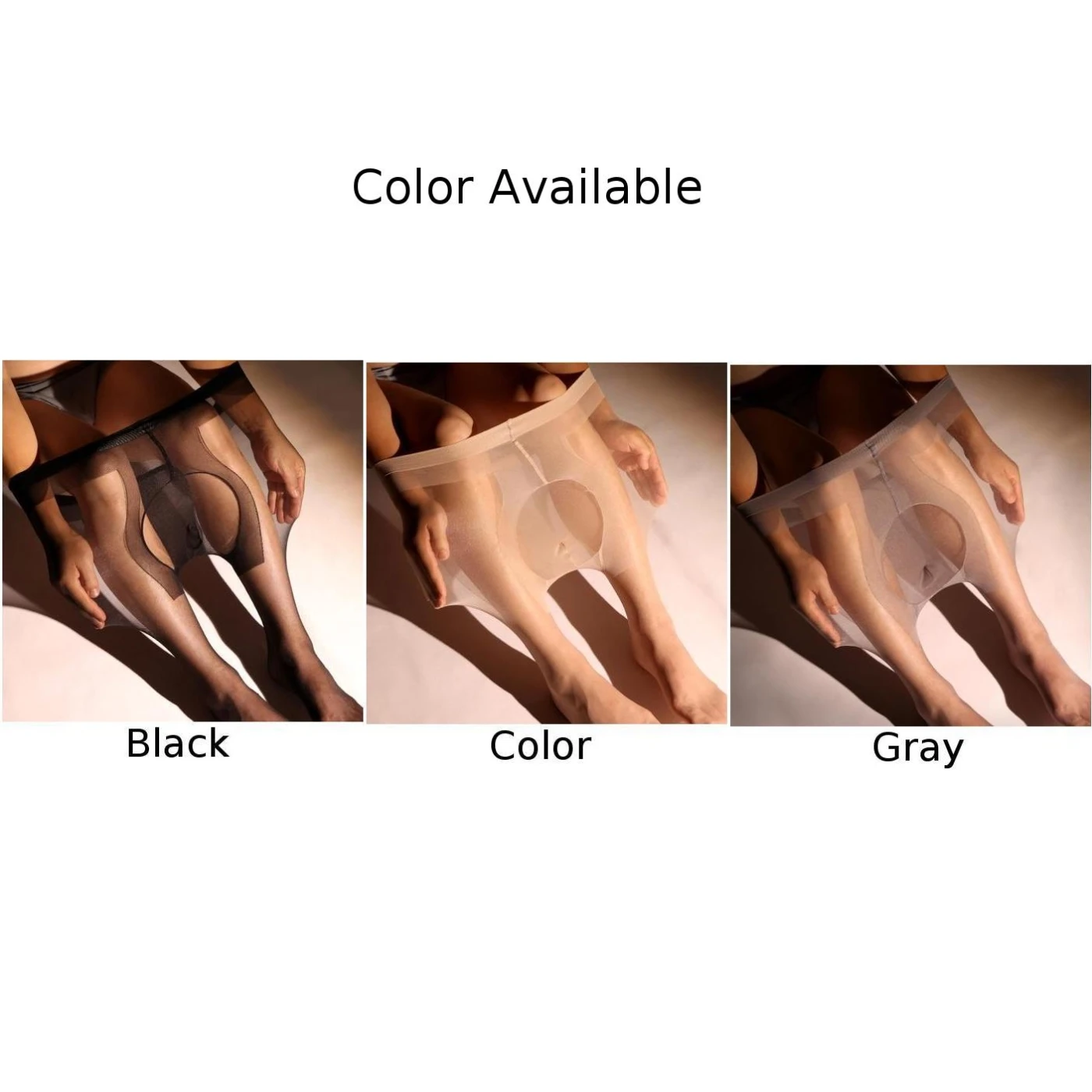 Mens Oil Shiny Glossy Pantyhose COCKing Shaping Nylon Stocking Tights High Waist Silk Open Penis Pouch Sheath Stockings A50