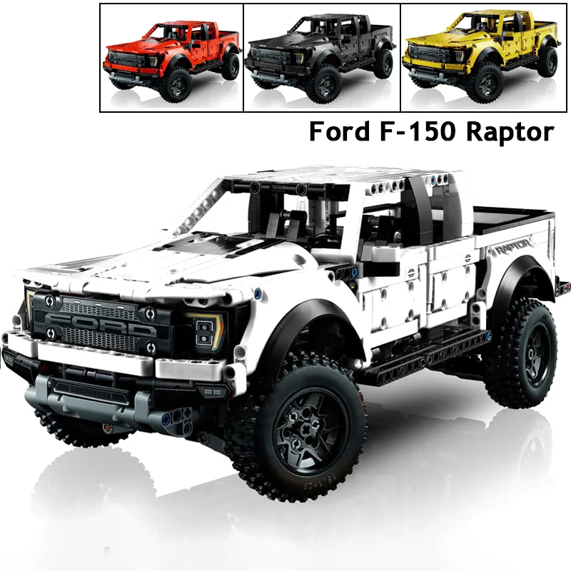 1379PCS Technical Ford F150 Raptor Truck Car Building Blocks 42126 Pick Up MOC Assemble Bricks Vehicle Toy Gift For Kids Boys