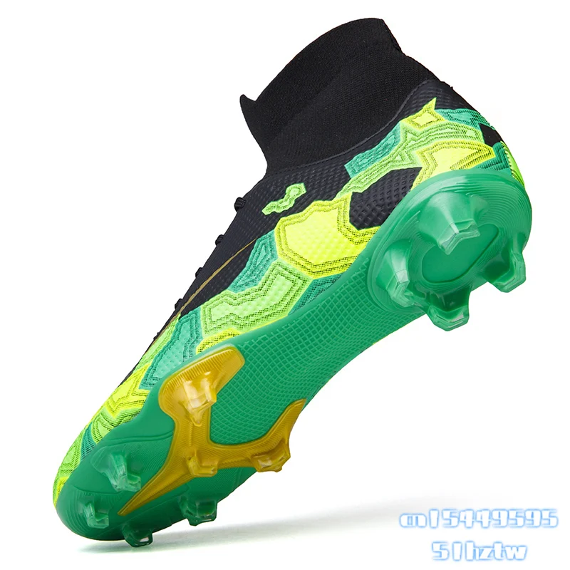 

Superfly Football Boots Men Sports Cleats Soccer Shoes AG Kids Trainers Sneakers High Top Sock Athletic foot ball Shoes Man