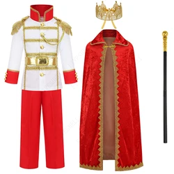 Kids Halloween Prince Cosplay Carnival Baby Boys Clothing Birthday Party Fancy Dress Up King Cloak Charming Prince Costumes