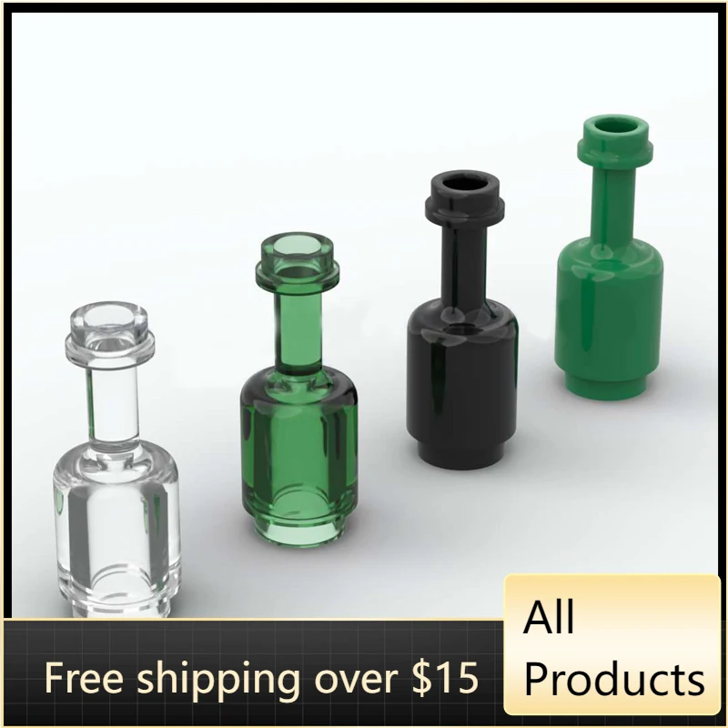 10PCS Transparent Glass Bottle Building Blocks Bricks Wine Bottle Figures Toys Educational Game For Children Kids Christmas Gift