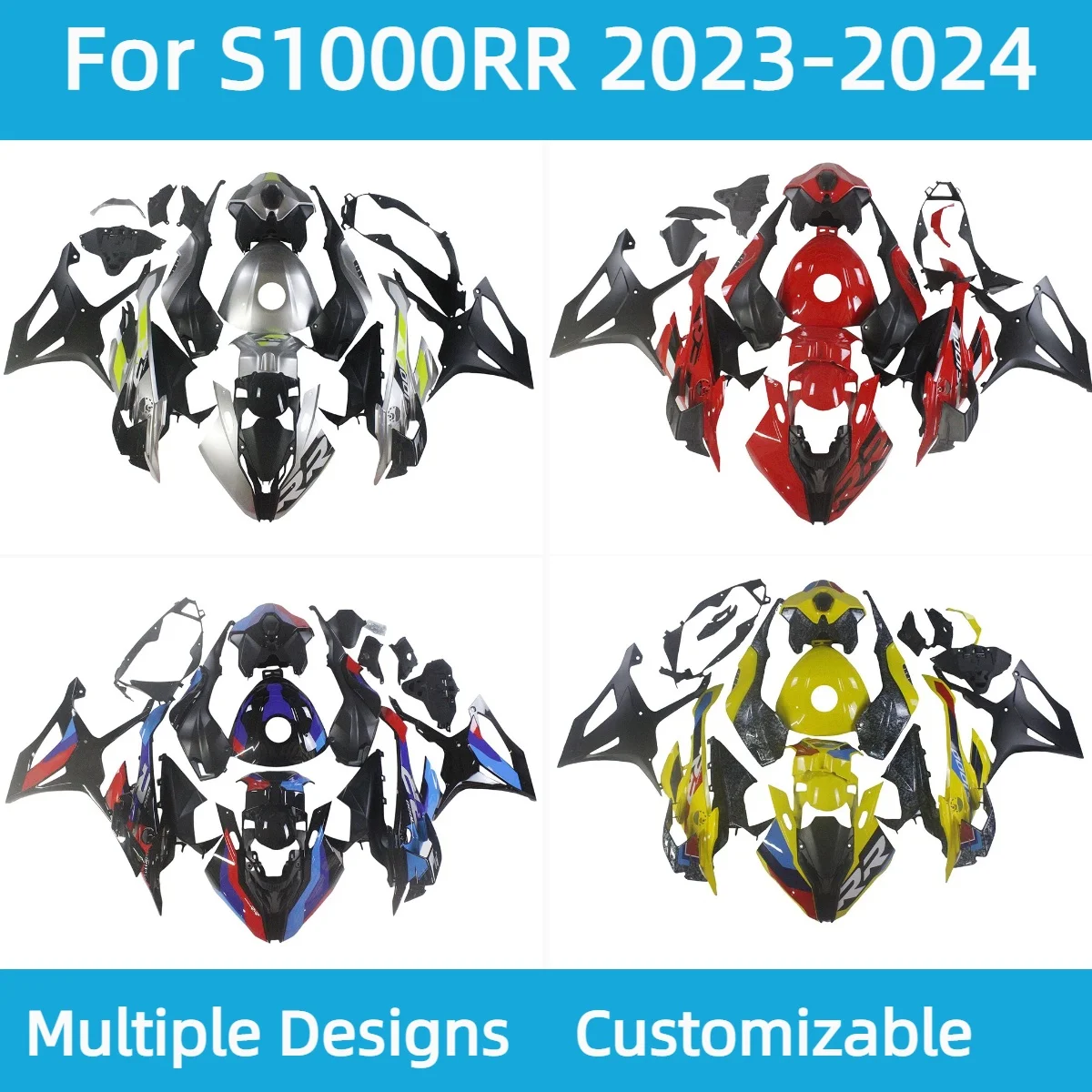 S1000RR 2023 2024 Fairing Set for BMW S 1000RR 23 24 Fuel Tank Cover Motorcycle Fairings ABS Injection Bodywork Kit