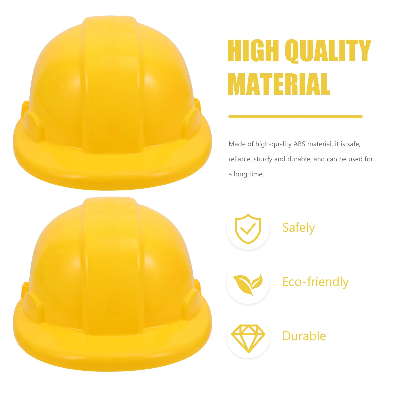 2Pcs Kids Construction Helmets Bright Orange Lightweight Plastic Engineering Hats for Role Play Party Supplies Construction