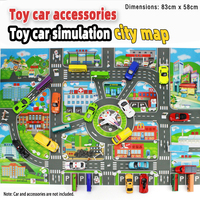 Waterproof Baby Play Road Mat City Traffic Map Montessori Educational Toys for Kids Crawling Playmat Portable Plastic Carpet