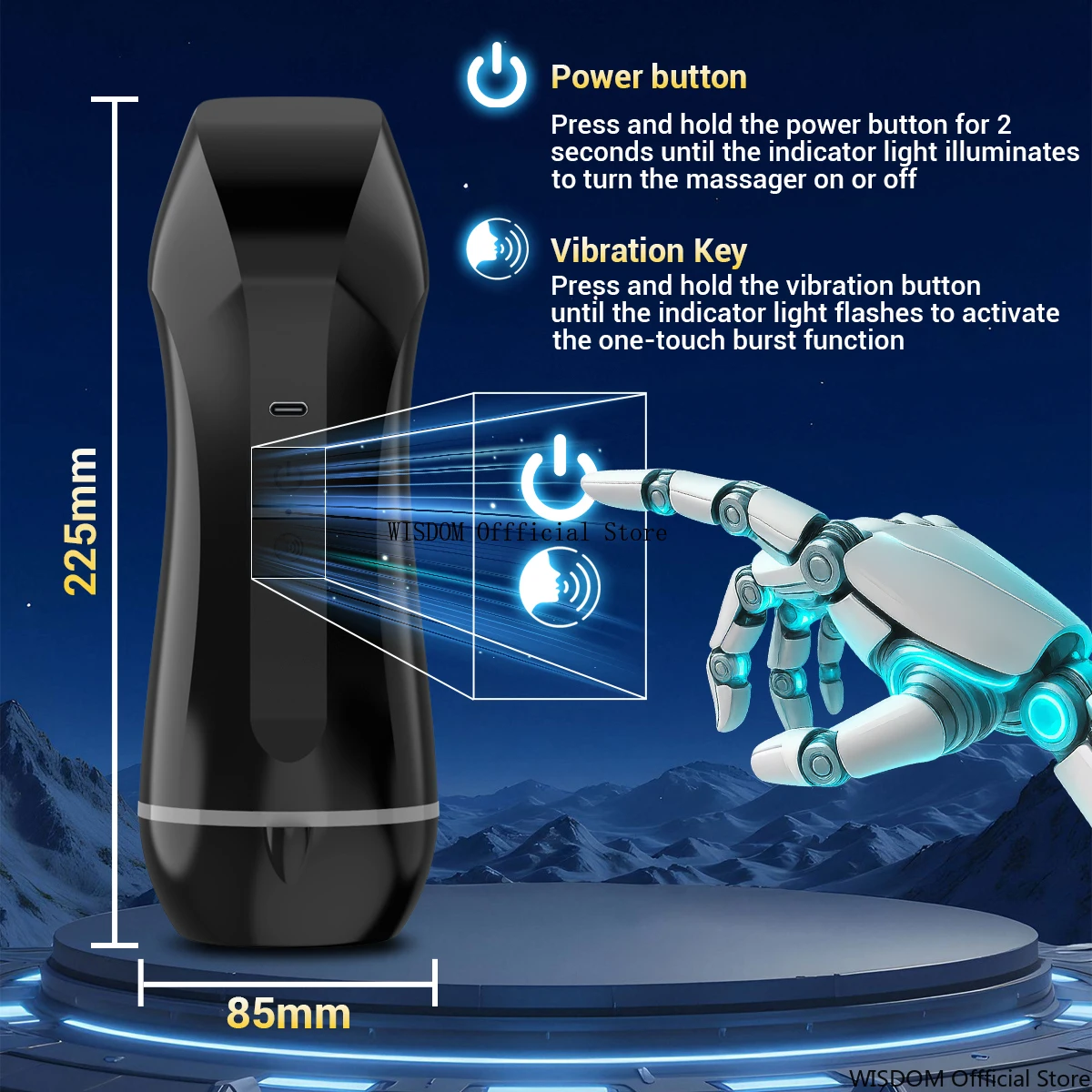 Automatic Male Masturbator With Sucking And Vibration Modes_voghion.com
