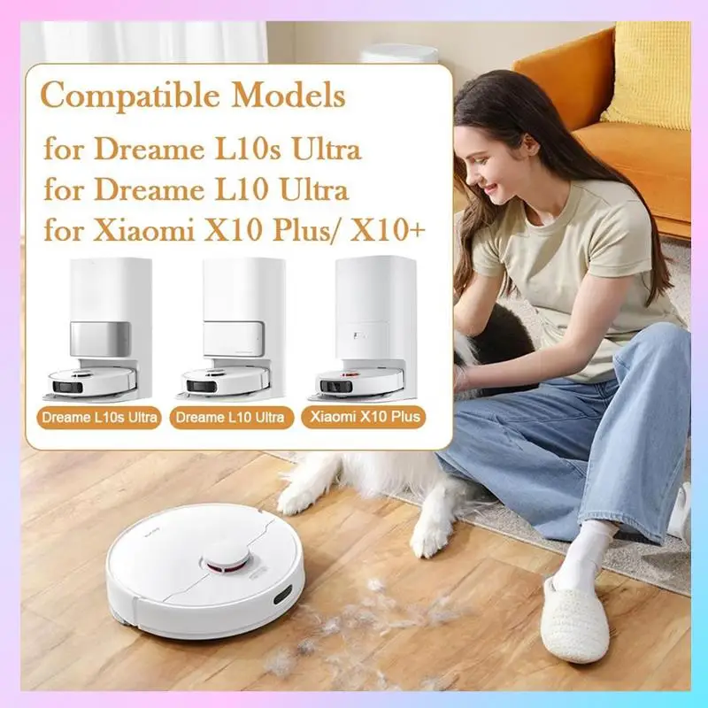 ABRG-untuk Dreame L10S Ultra/ L10 Ultra/ L10S Pro untuk Xiaomi X10 Plus Sikat Sisi Utama Filter Hepa Bantalan Pel Bagian Kantong Debu