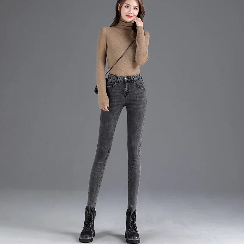 2022 neue Stretch Slim High Waist Skinny Bleistiftjeans Damen