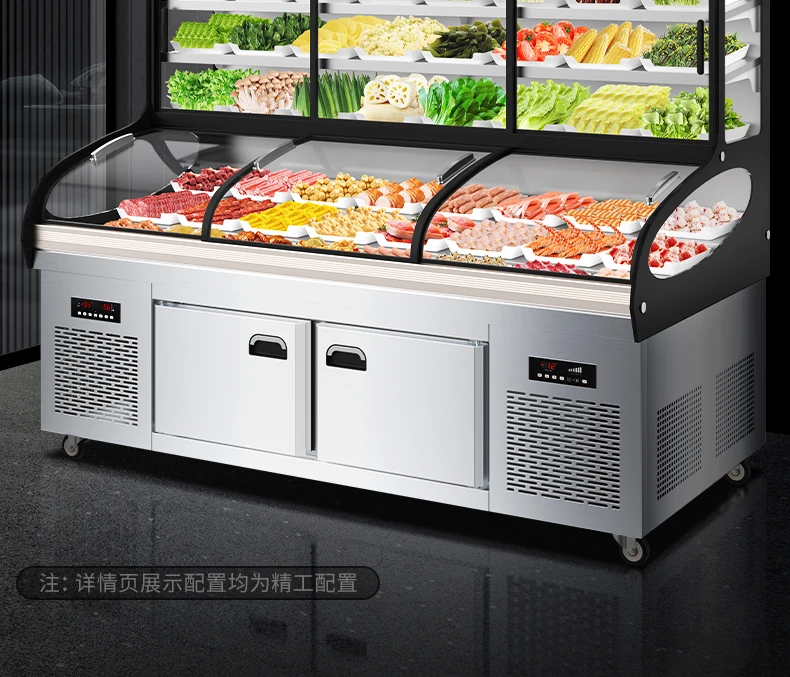 Yinzheng three-temperature three-control ordering cabinet commercial refrigerated and frozen display cabinet