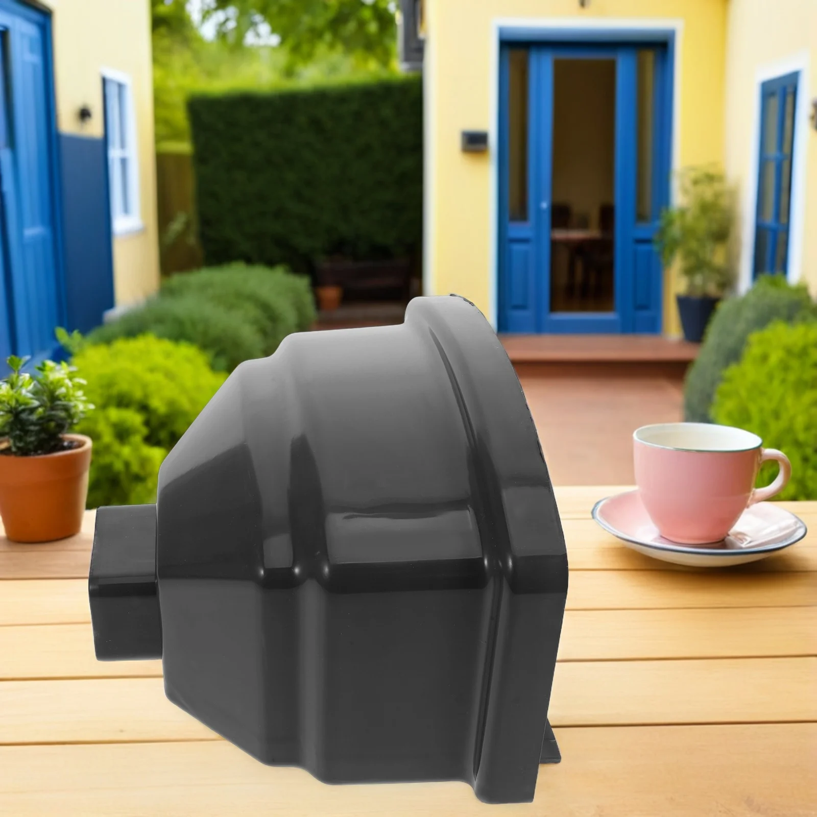 

Curved Rainwater Collection Funnel PVC Gutter Downspout Connector for Residential Commercial Drainage Systems Overflow