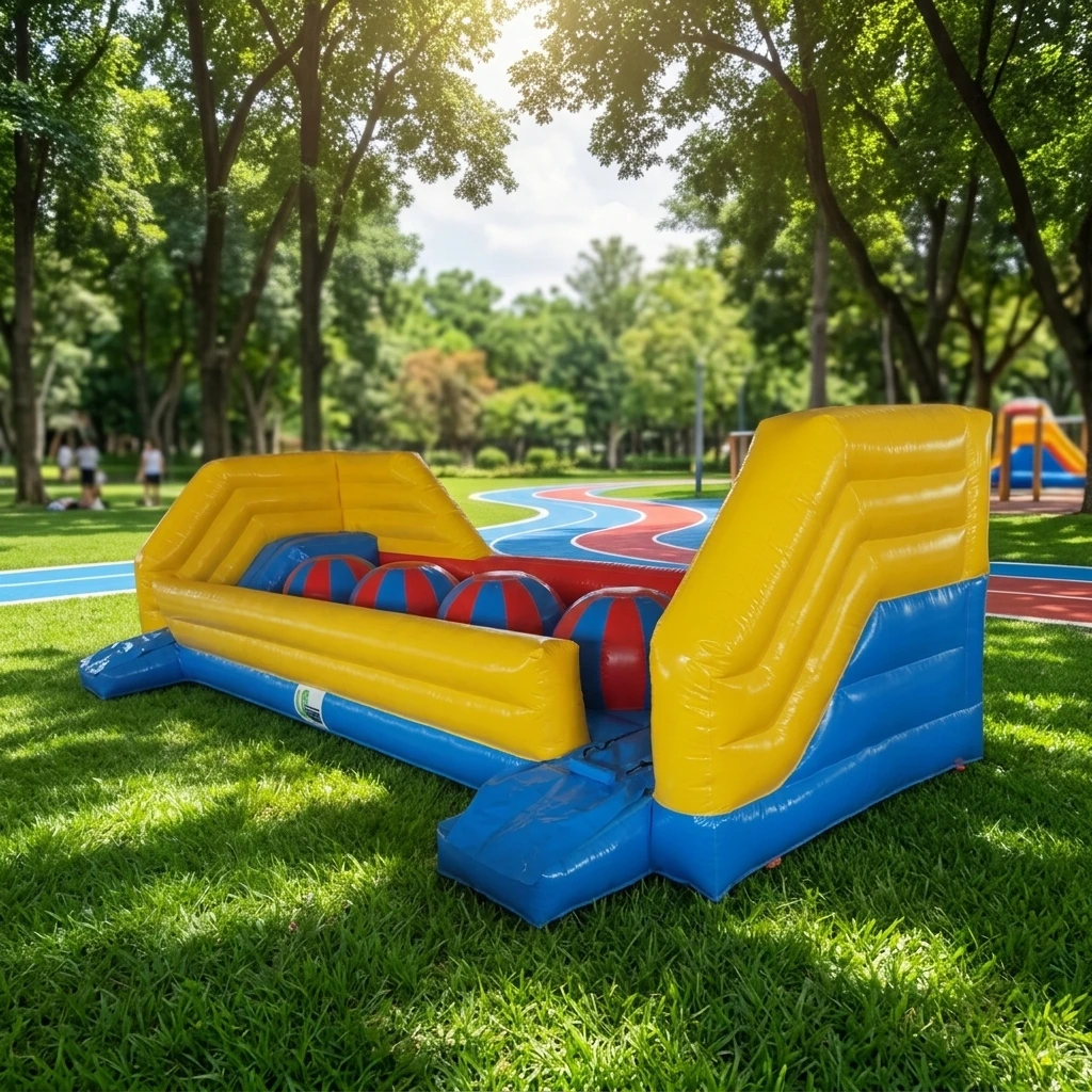 Inflatable Obstacle Course, Game Castle, Indoor/Outdoor Interactive Sports, PVC Material, 500kg Capacity, 25 Kids, Portable