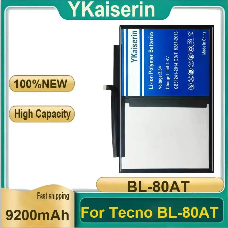 9200mAh For Tecno BL-80AT Prolonged Performance Tablet Battery