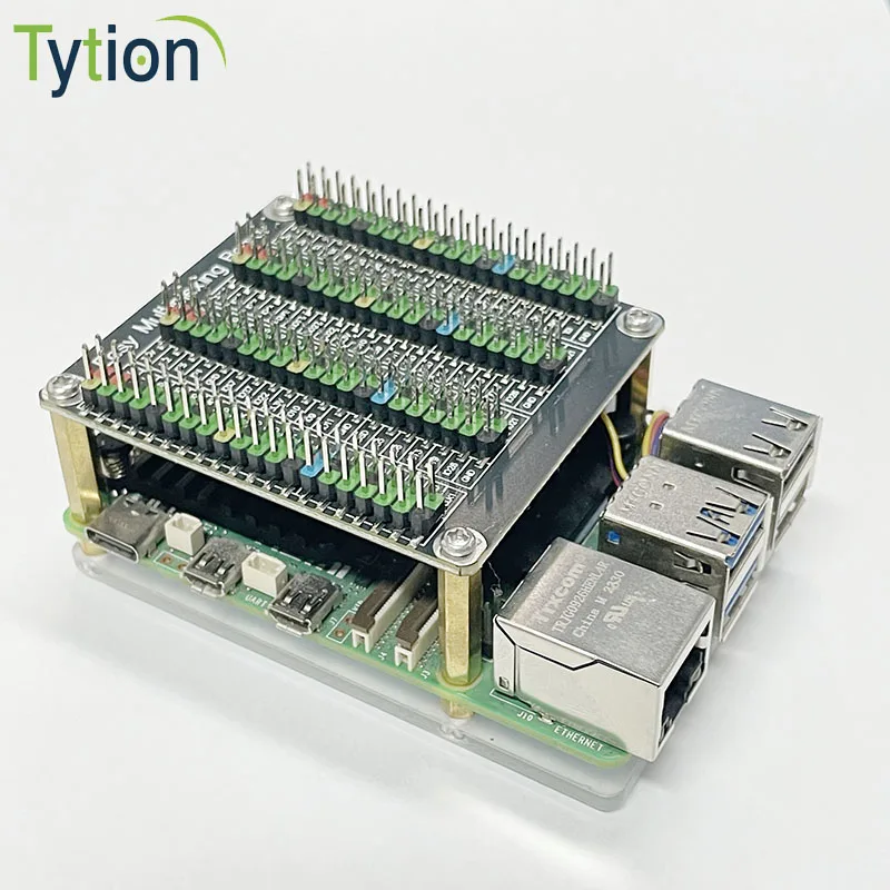 Raspberry Pi 5 4B 3B GPIO 1 nto 4 HAT Expansion Board Color Pin Multiplexing DIY Experiment