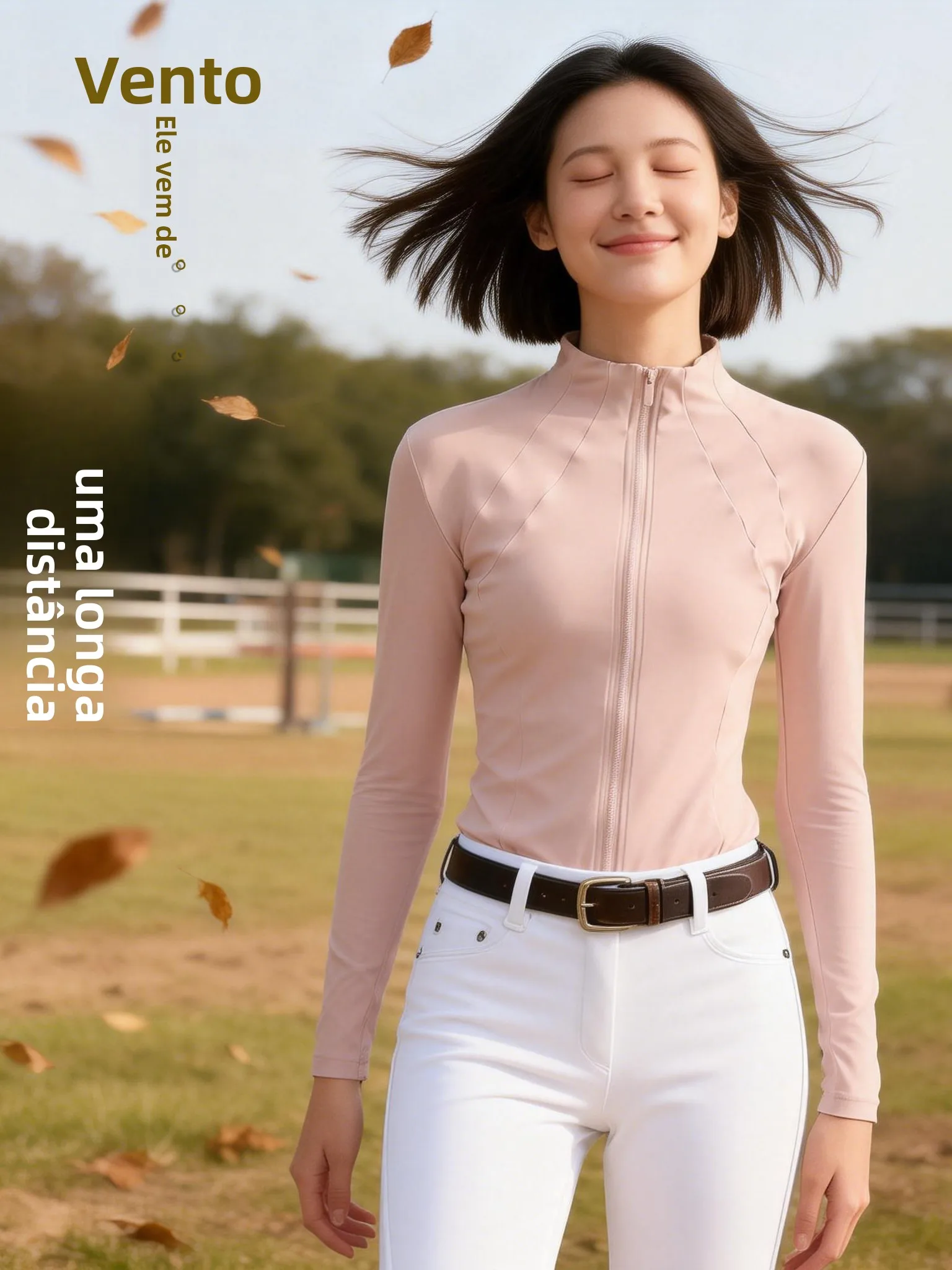 equestrian-long-sleeve-t-shirt-women's-slim-fit-sportswear-zipper-jacket-riding-outfit-knight-equipment