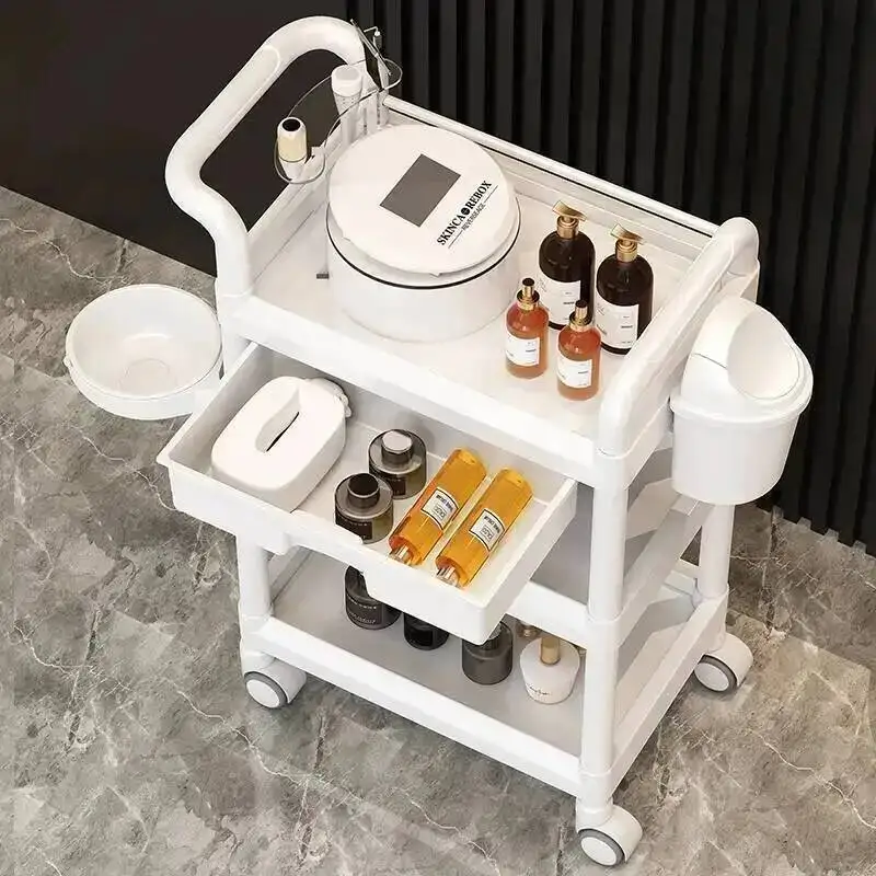Shelf Guest Pedicure Trolley Shelf Salon Bar Delivery Hair Salon Trolley Hairdresser Friseur Rollwagen Pretty Furniture Fg19