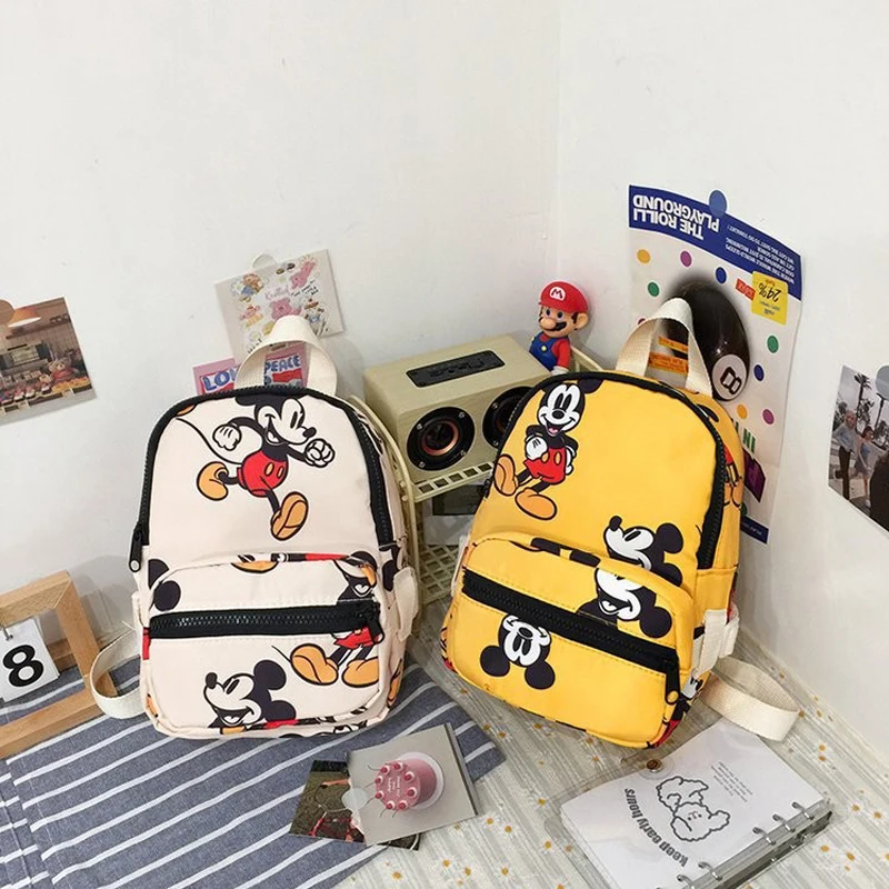 Disney Mickey Mouse Backpack Anime Mickey Mouse Backpack Children Bags Cartoon Boys Girls Backpack Kindergarten School Bag