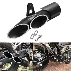 Universal Motorcycle Double Exhaust Muffler, Motorcycle Rear Pipe, Motorcycle Triple Muffler