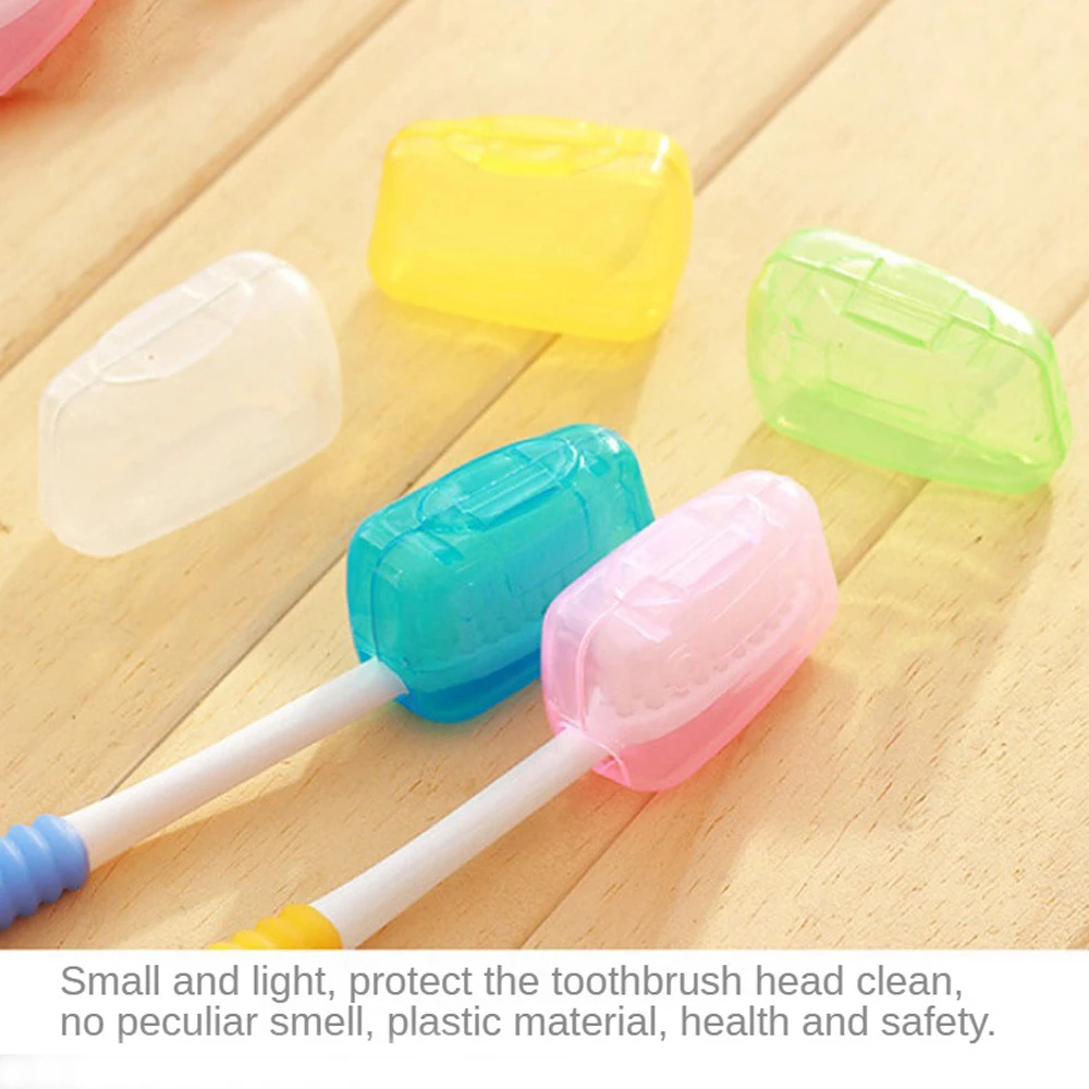 Portátil Toothbrush Head Cover, Travel Cap, Caminhadas, Camping Escova, Cleaner Proteger, Teethbrush Armazenamento, Banheiro Organizador, 5Pcs por Conjunto