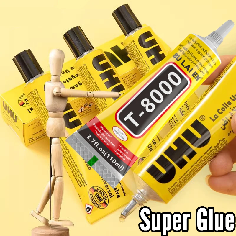 UHU Deutscher Weicher Starker Superkleber Multi-Material Starkhaftender Schnelltrocknender Klebstoff für Textilien Metall Porzellan Gummi Papier DIY-Projekte