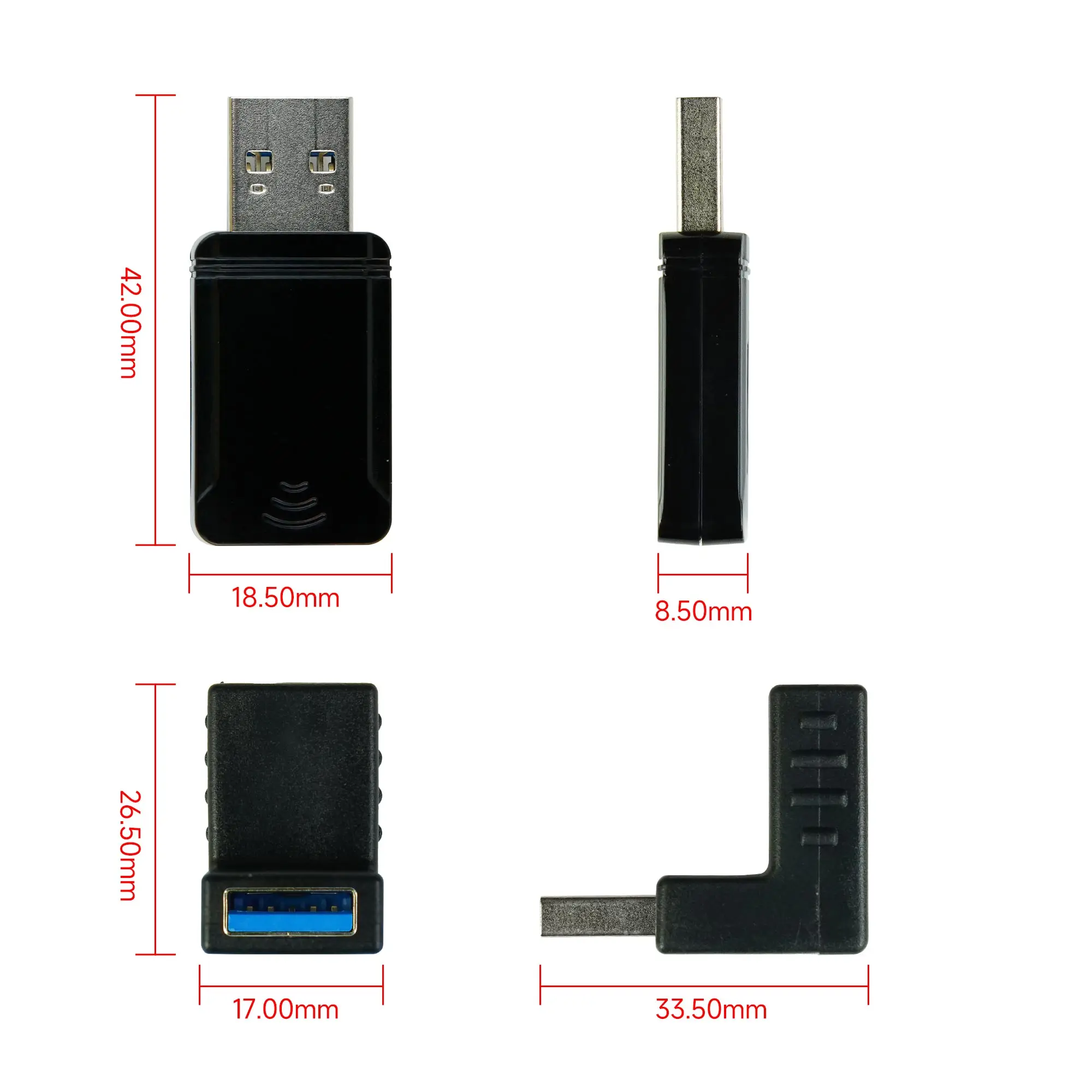 Yahboom 1300Mbps 2.4GHz + 5GHz, dwuzakresowy USB3.0 Adapter Wifi Drive free Wireless PC karta sieciowa dla Jetson NANO/Xavier NX/TX2-NX