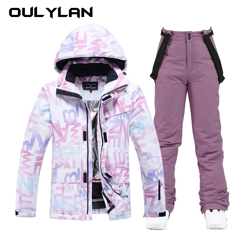 

Outdoor Warm Thick Snow Tops Ski Clothes Coats Snowboard Waterproof Windproof Skiing Jackets 2024 Women Winter Cotton