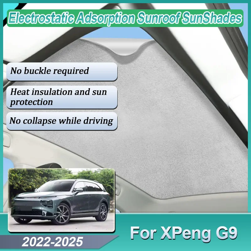

Аксессуары для XPeng G9, 2022 2023 2024, 2025, солнцезащитные козырьки с электростатической адсорбцией, солнцезащитный крем с защитой от УФ-лучей, автомобильные аксессуары
