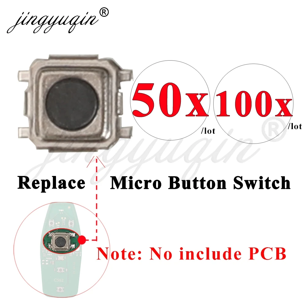 50/100pcs SMT Tactile Tact Mini Push Button Micro Switch For Ford Mondeo Focus Fusion S-Max Galaxy Explorer Edge Car Key SMD BTN